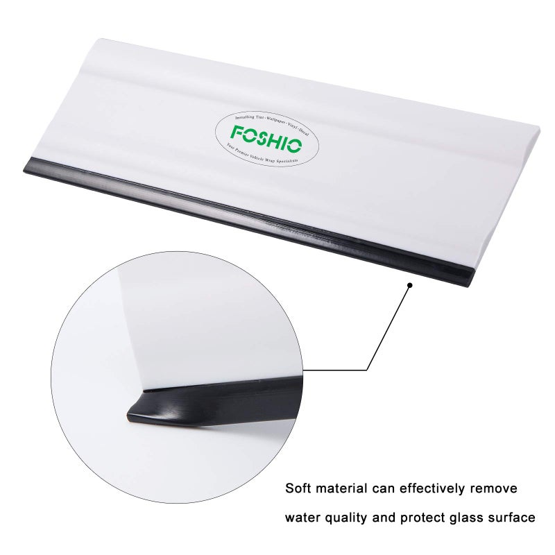 FOSHIO 6 Inch Rubber Squeegee for Kitchens, Glass, Shower and Car Windows, Pack of 3 (White) - Image 5